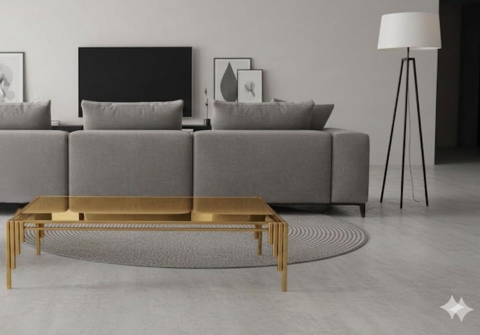 Karesutun Gold Mirror Top Coffee Table