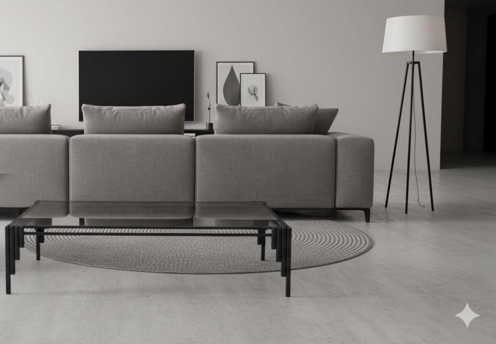 Karesutun Black Mirror Top Coffee Table