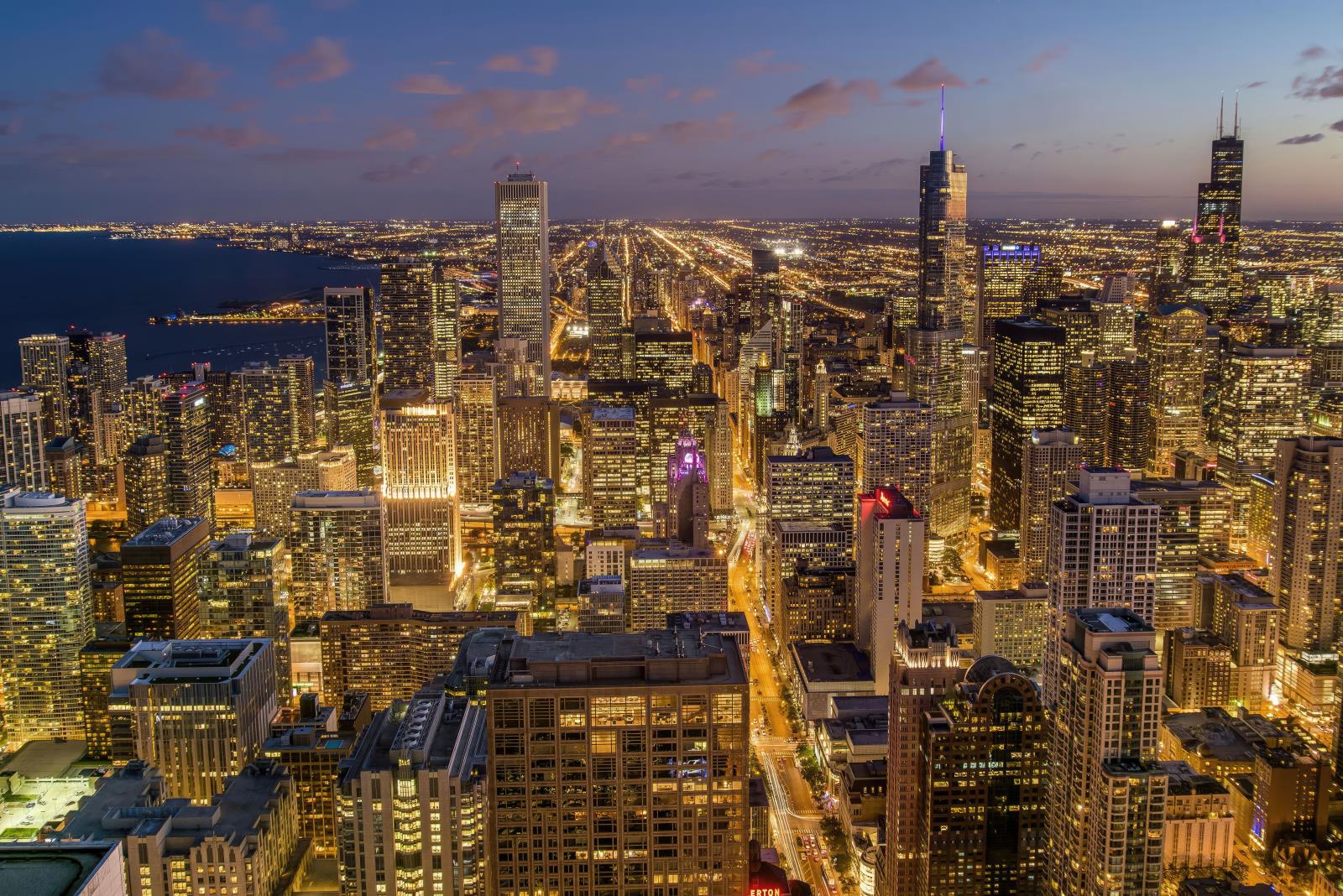 Wall Art Chicago Skyline At Dust