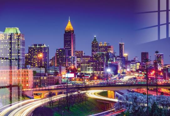 Tempered Glass Atlanta Downtown Skyline — view 2