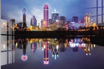 Tempered Glass Dallas Downtown Skyline — view 2