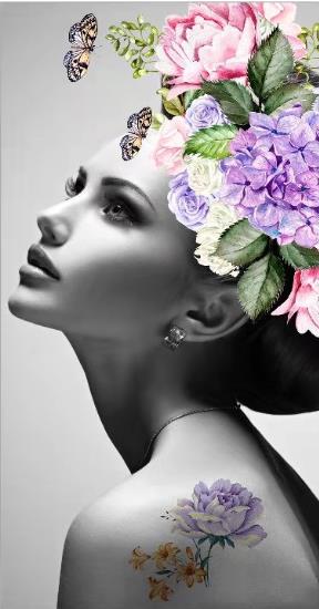Floral Elegance LED Remote Control Wall Art