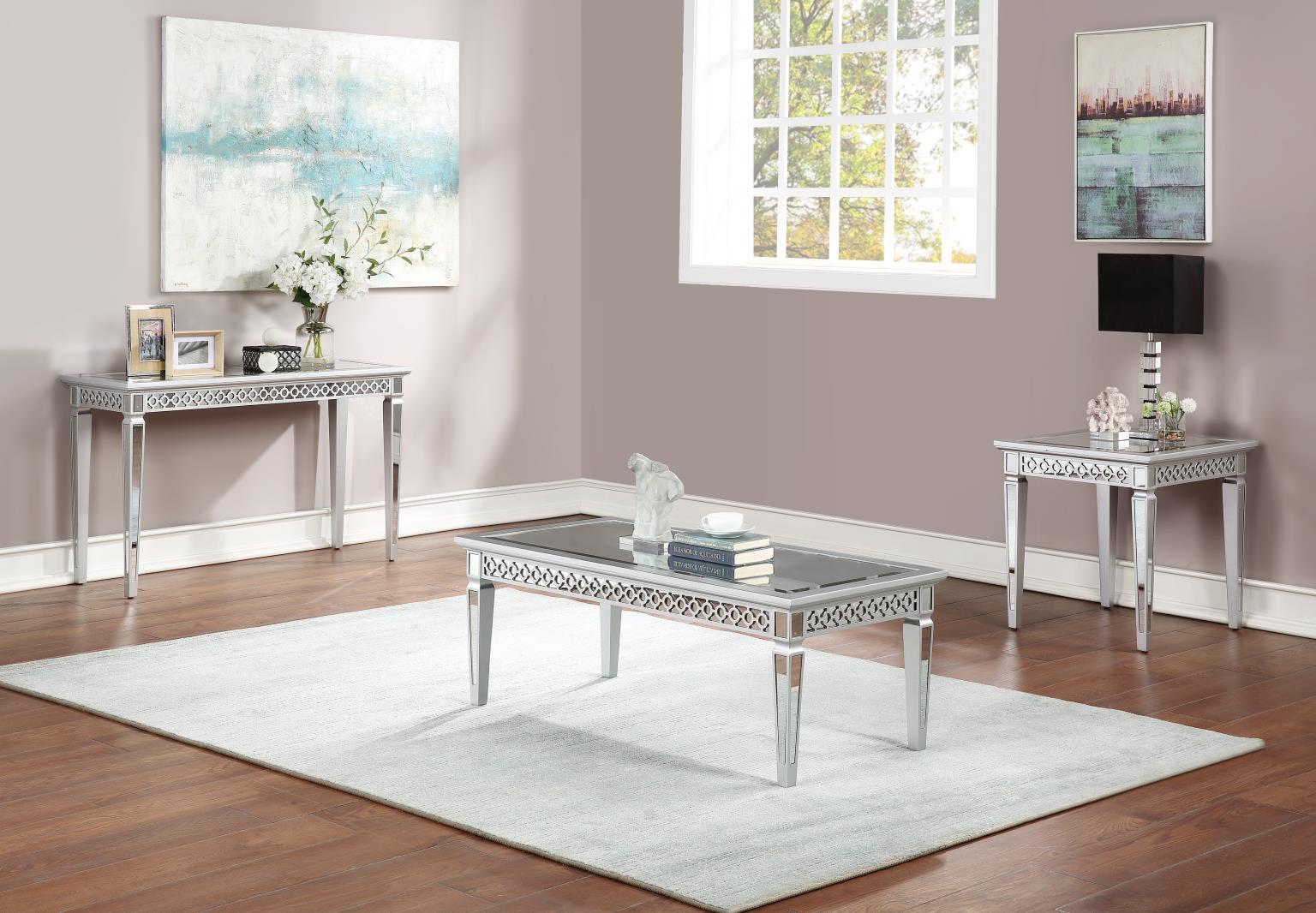 Silver Mirror Table