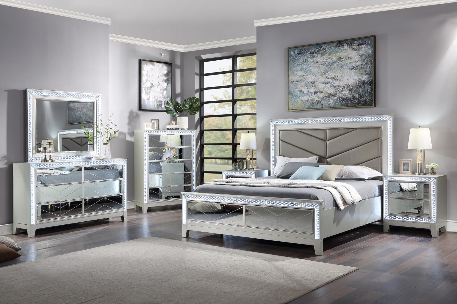 Queen Bed Frame - Dresser - Mirror — photo 2