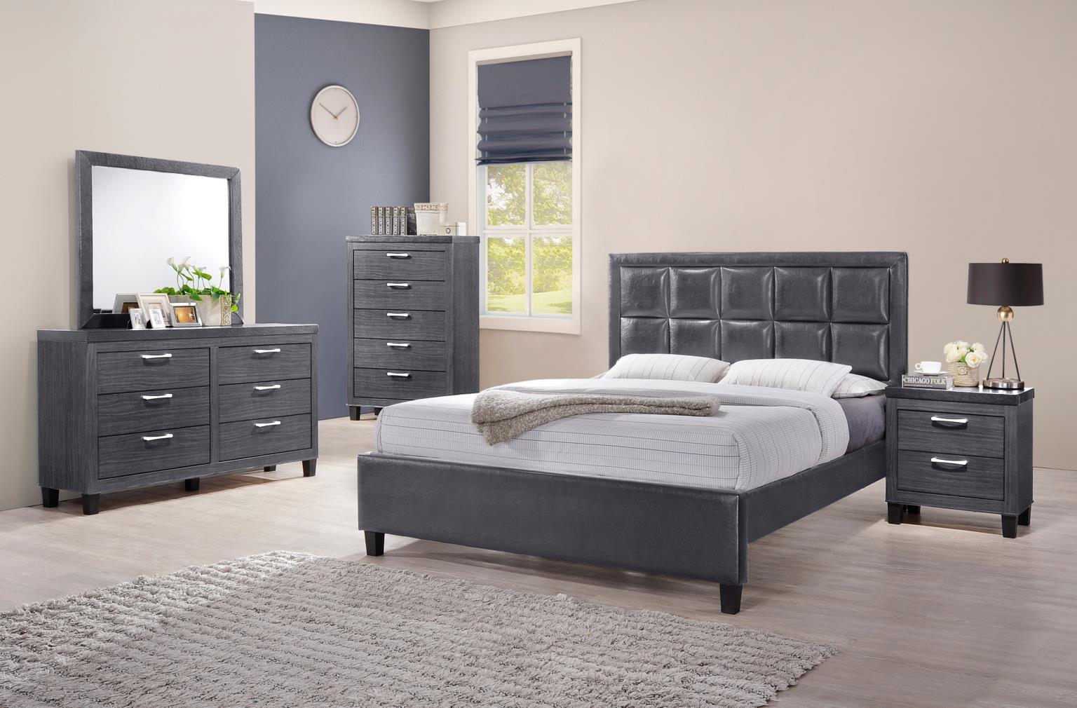 King Bed Frame - Dresser - Mirror - Chest - Nightstand