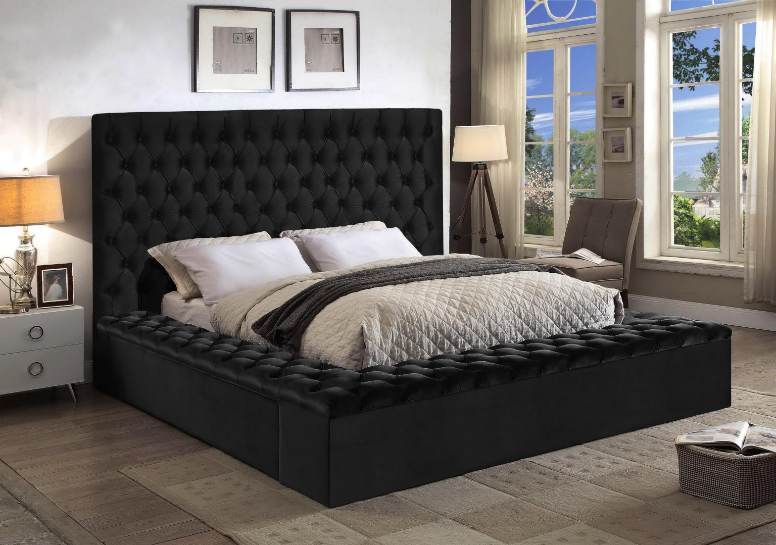 Black Velvet Bed