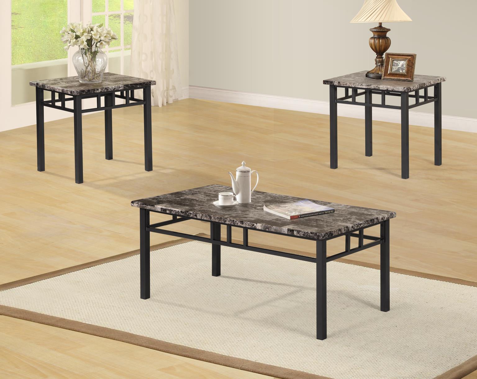 Brown 3 Pk Table Set (3/CN)