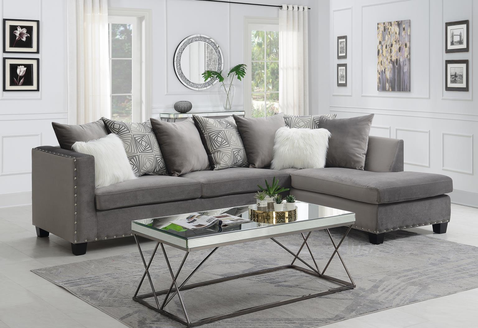 Silver 2 PC Sectional