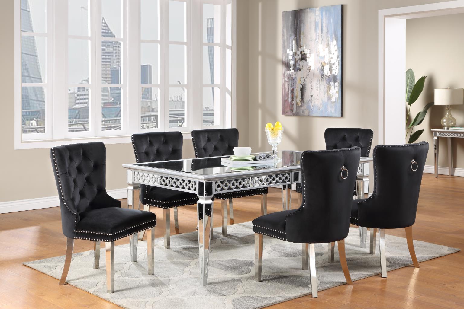 Table Velvet Side Chairs