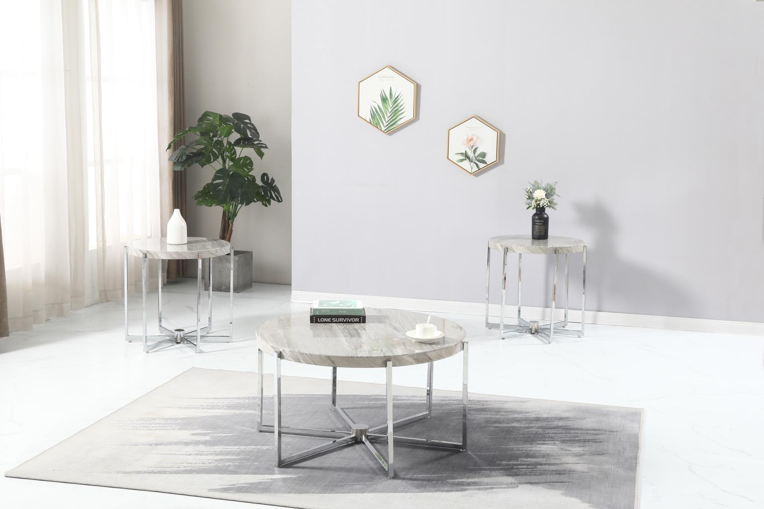Gray 3 Pk Table Set (3/CN)
