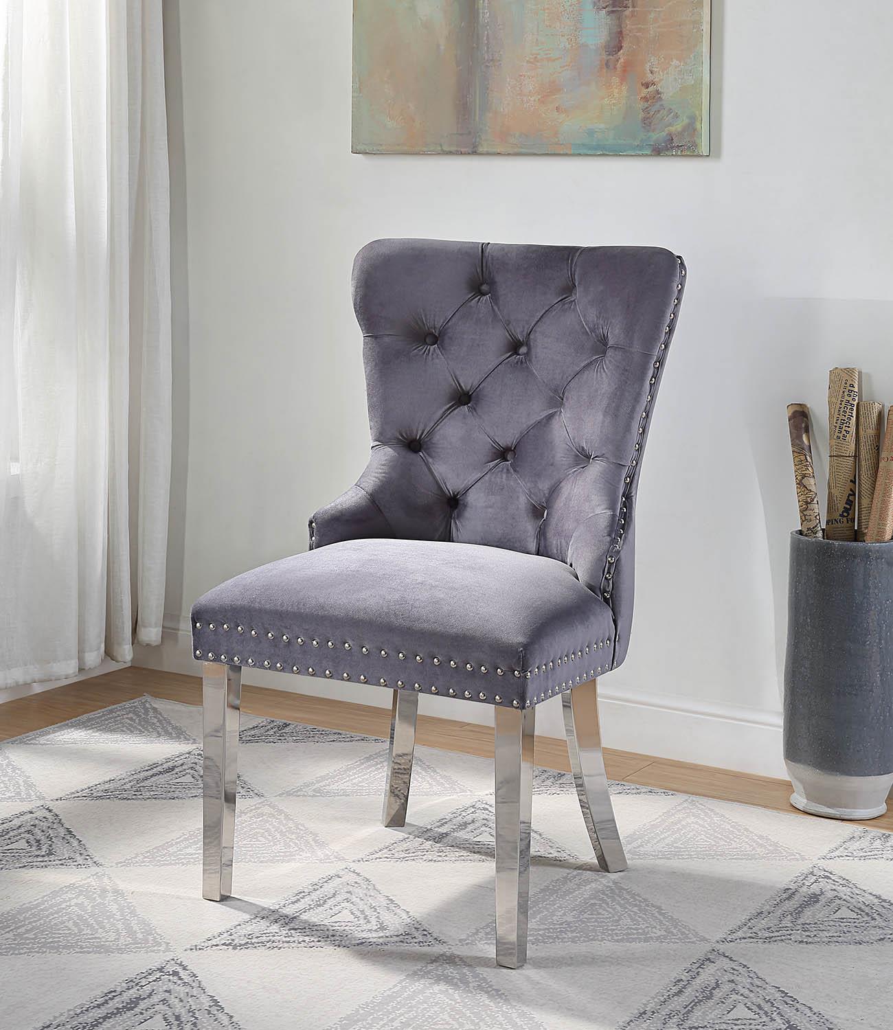 Velvet Dining Side Chair W Chrome Legs Price Per Chair Moq 2 — photo 3