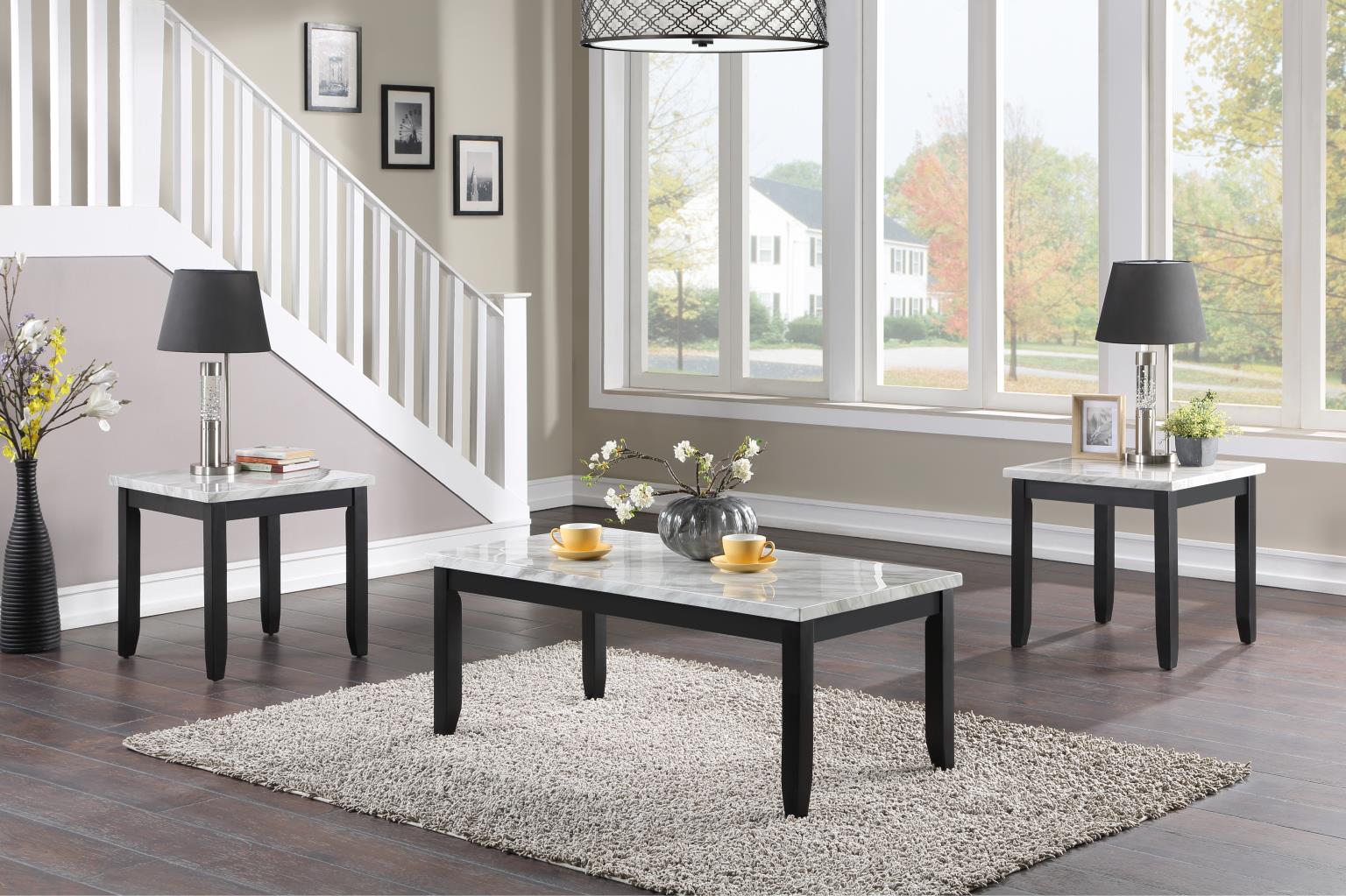White Top 3 Pk Table Set (3/CN)