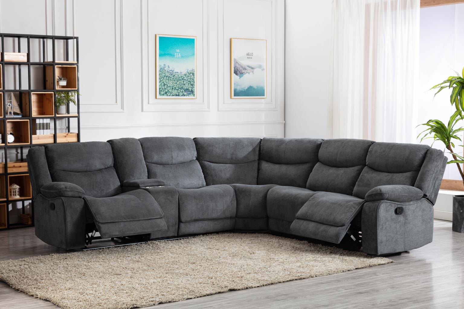 Gray 3 PC Motion Sectional