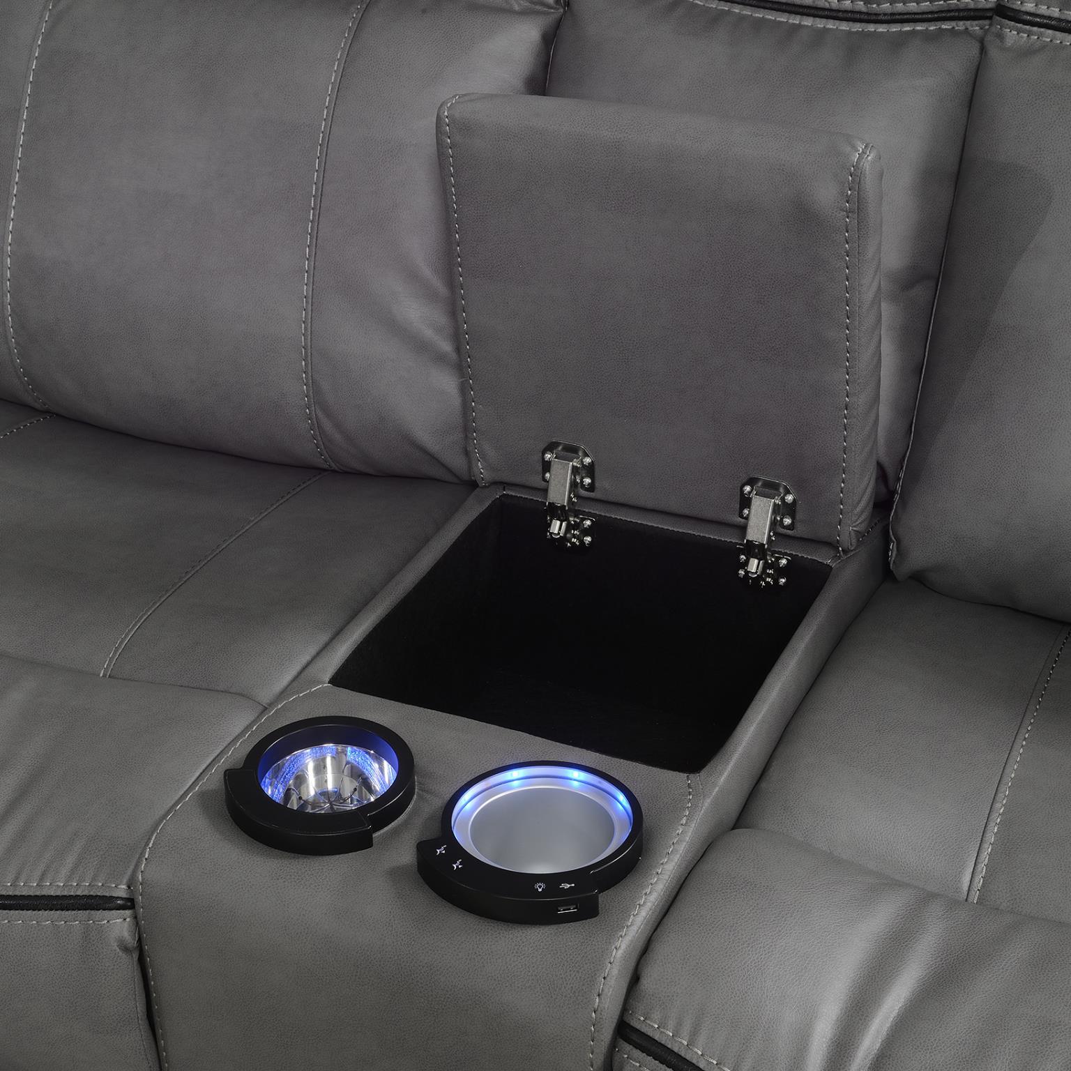 Gray 3 PC Power Reclining Sectional (2 Pwr) — photo 2