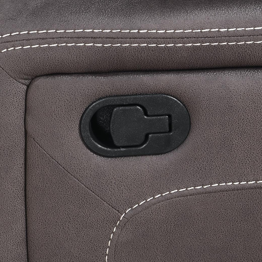 Brown Fabric 3 PC Reclining Sectional — photo 3