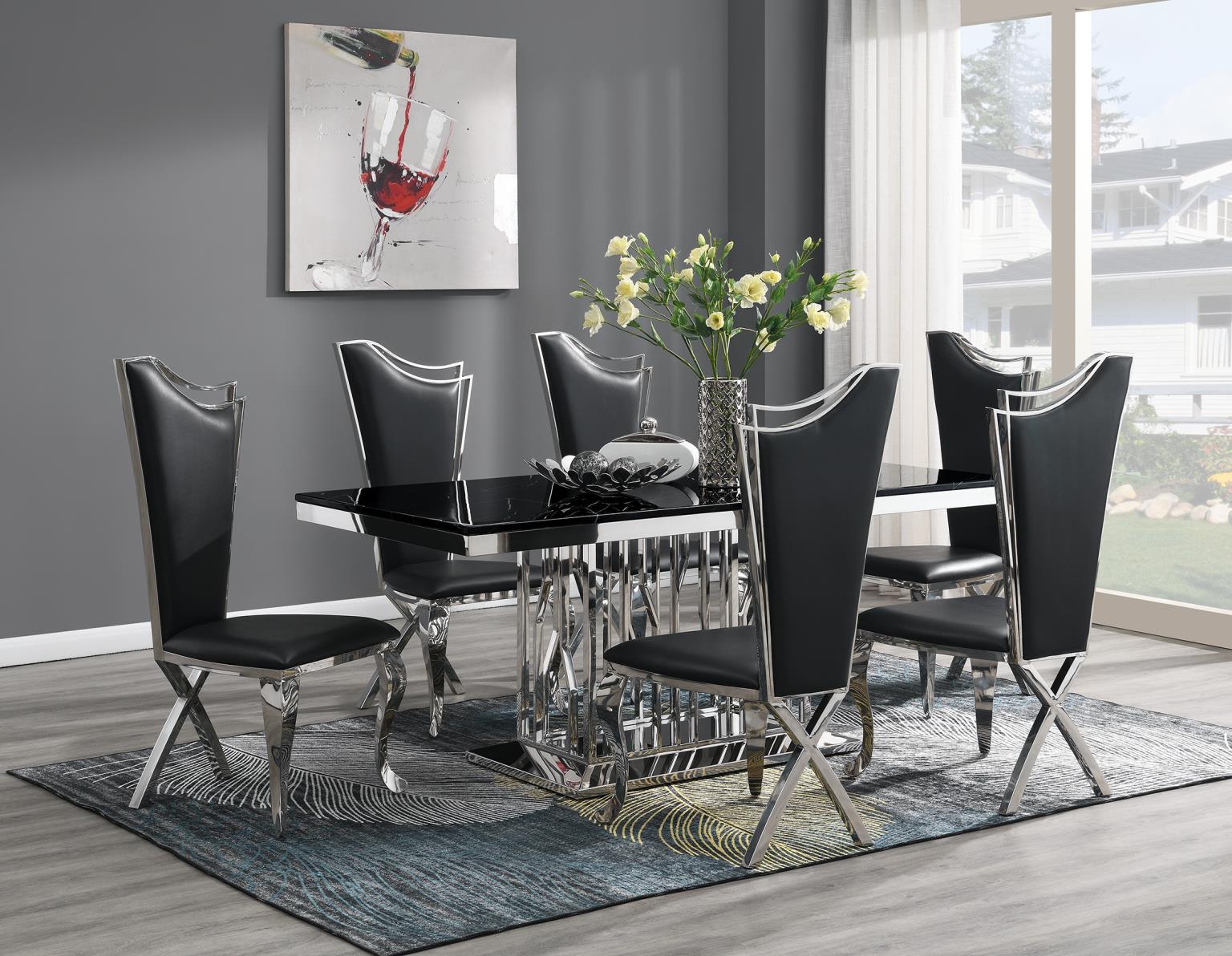 Dining Table Black Marble