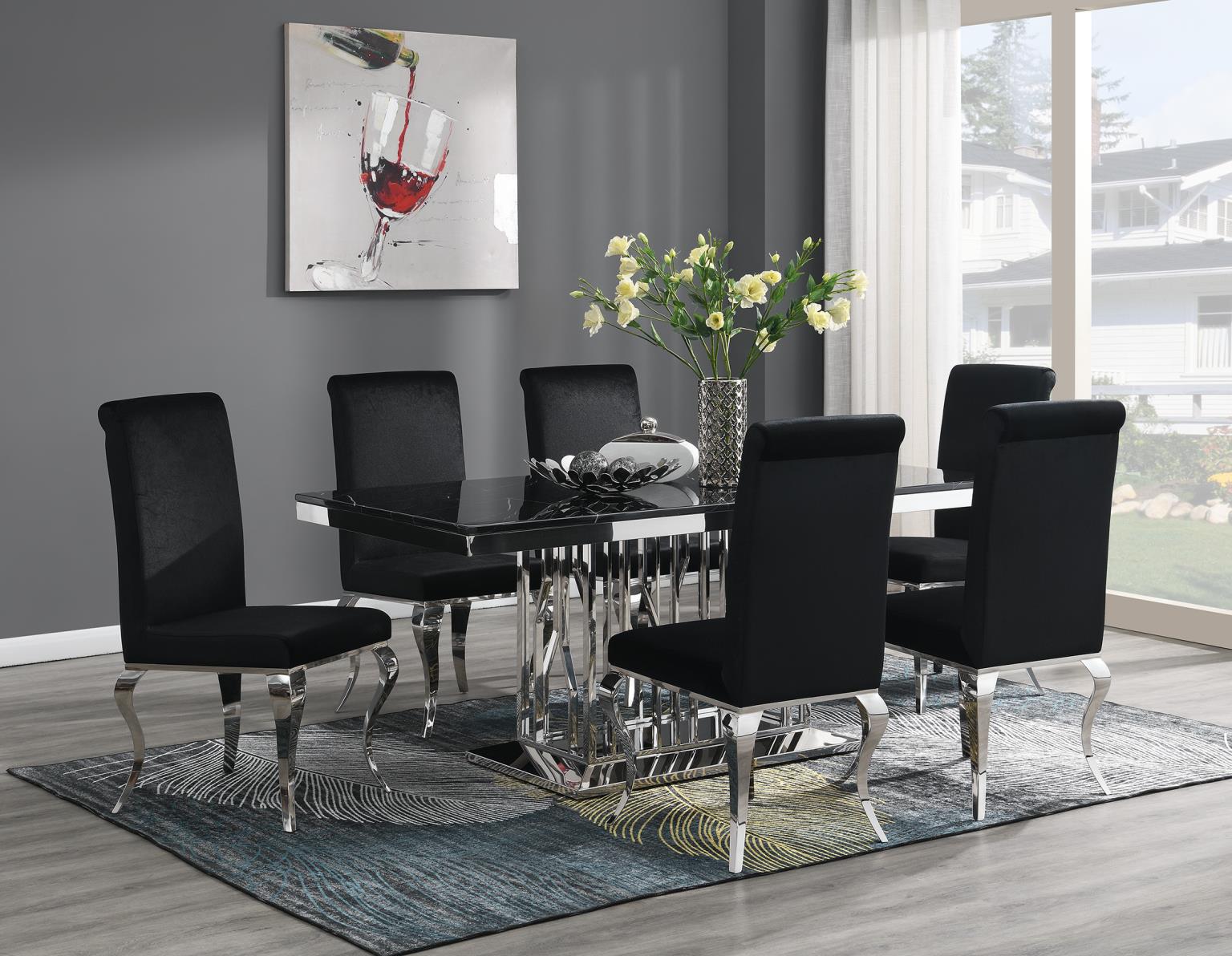 Dining Table Black Marble — photo 3