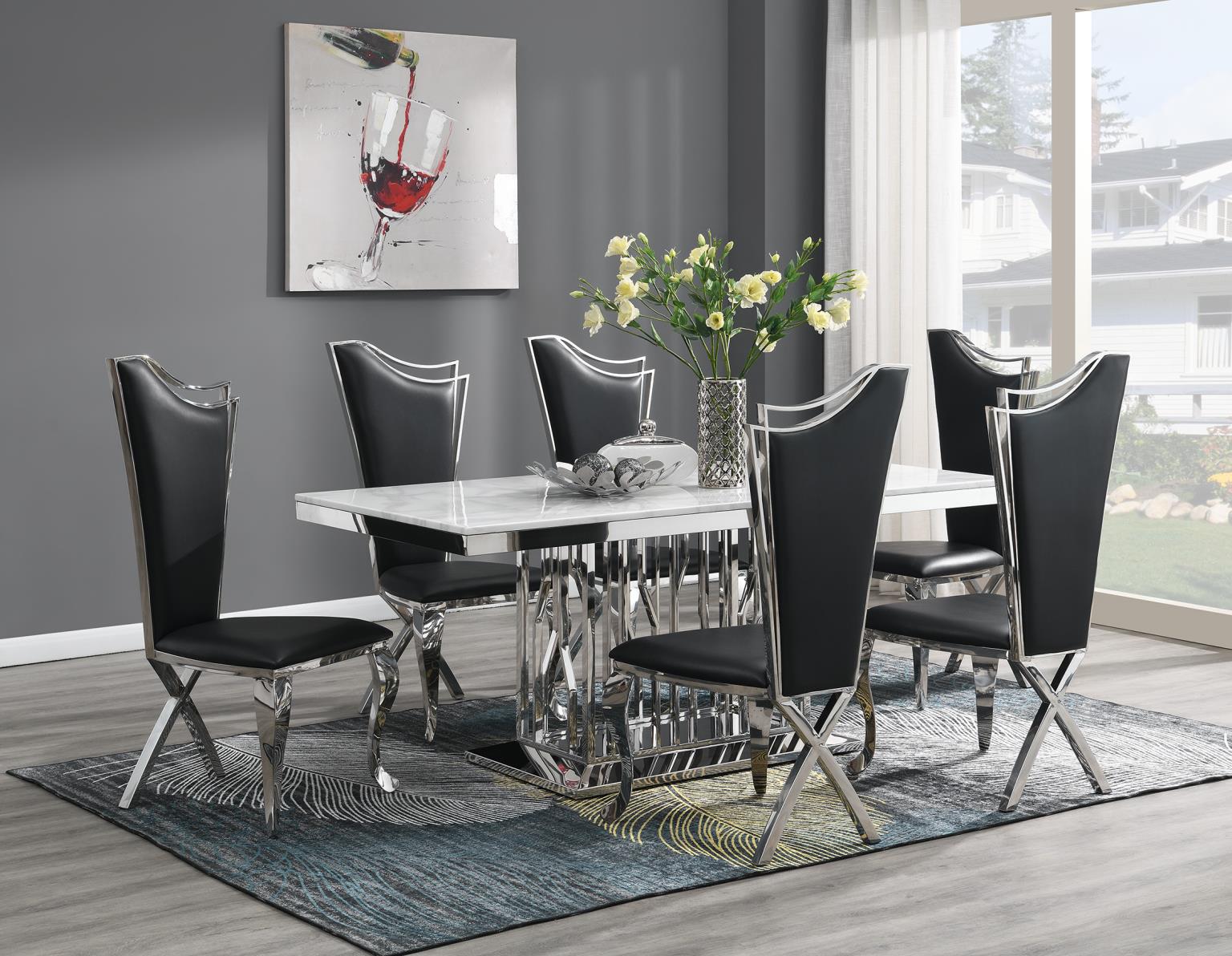 Dining Table White Marble