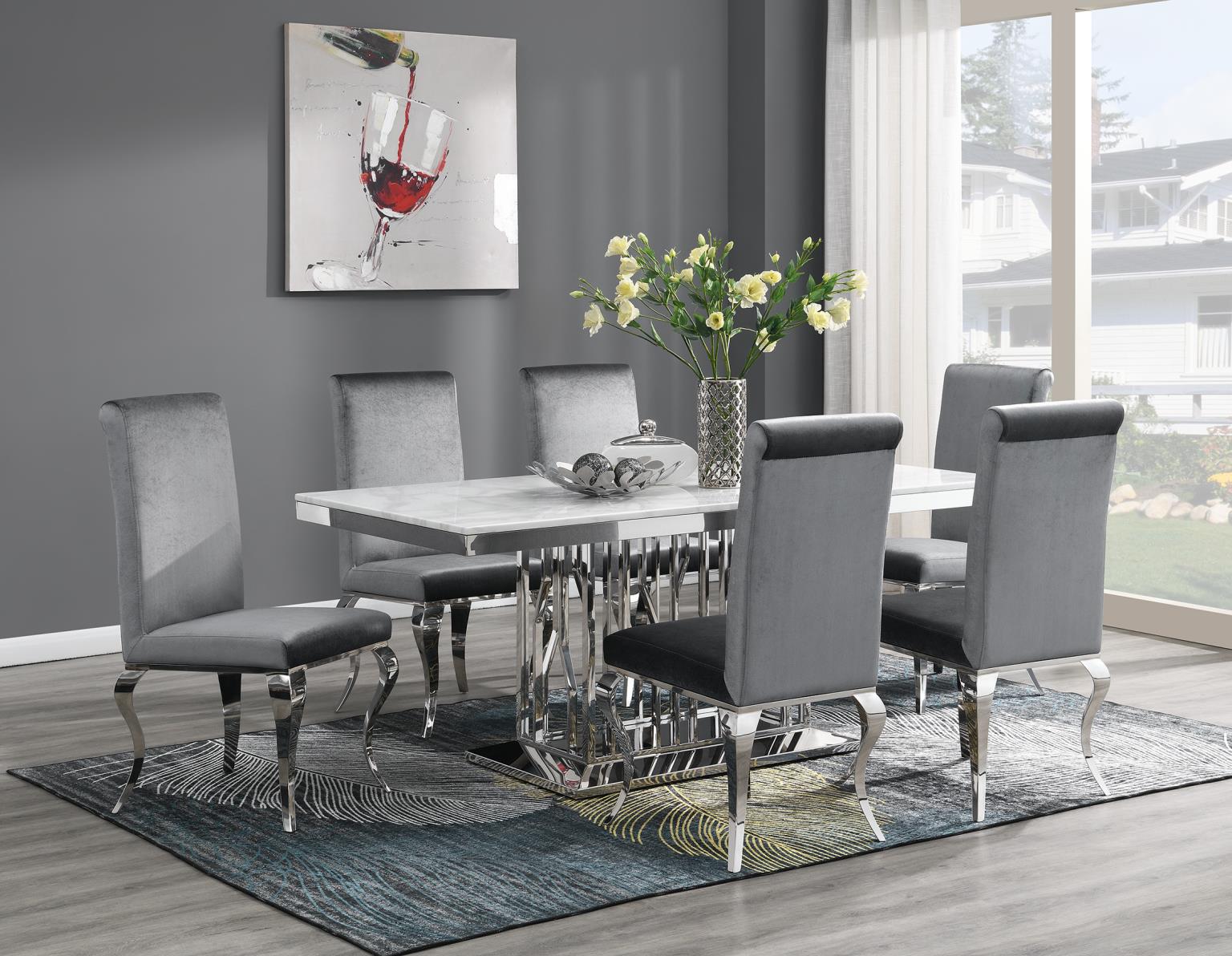 Dining Table White Marble — photo 4
