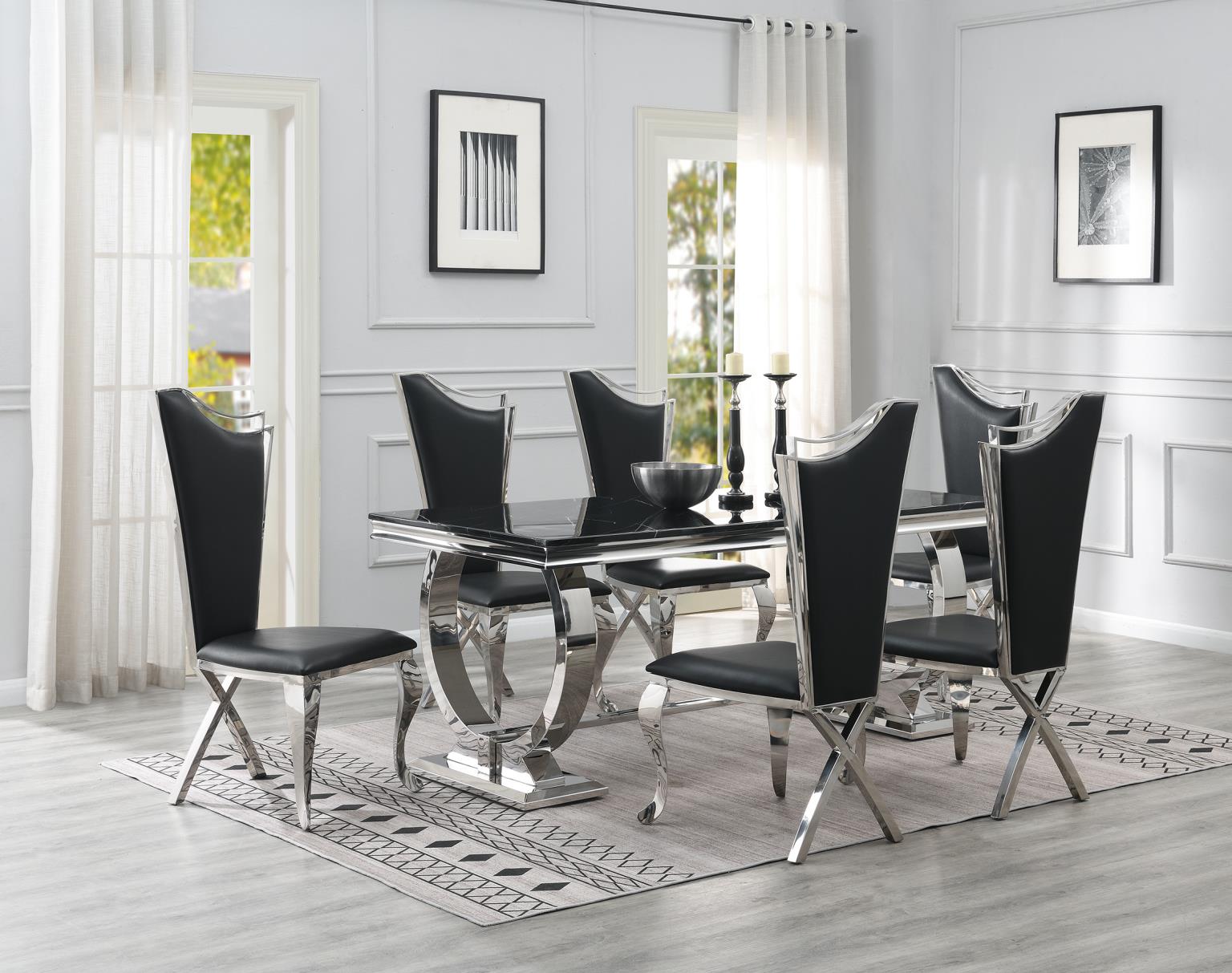 Dining Table Black Marble