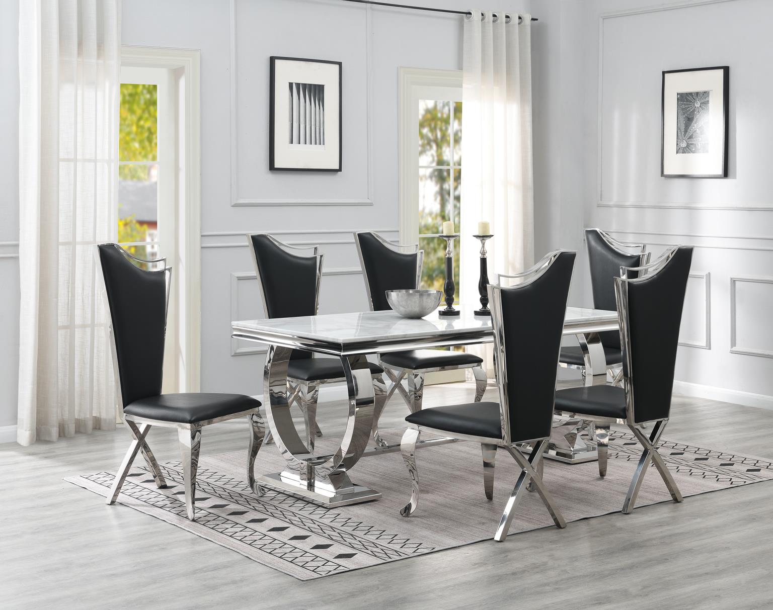 Dining Table White Marble