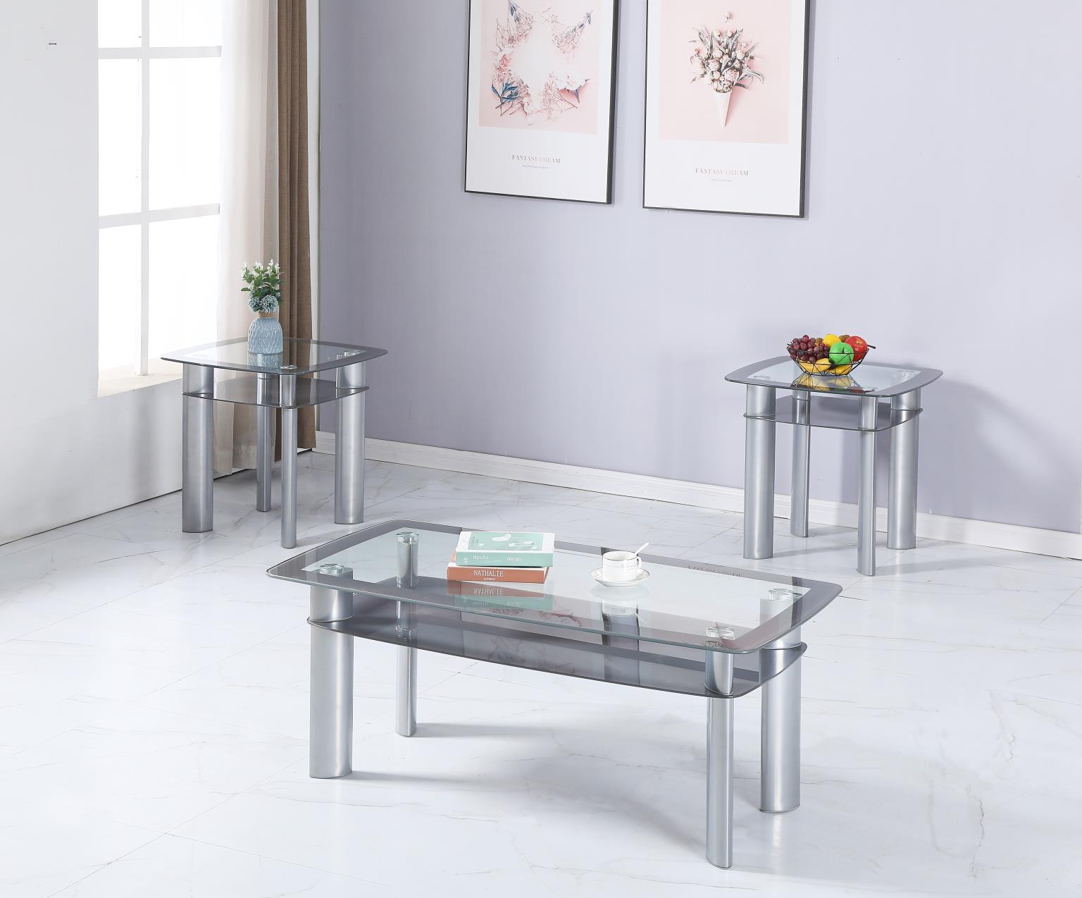 Charcoal 3 Pk Table Set (3/CN)