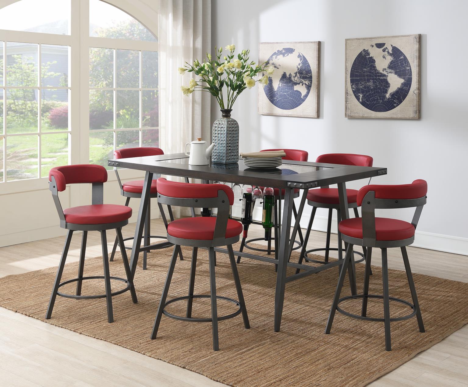 Table & 6 Gray Chairs — photo 9