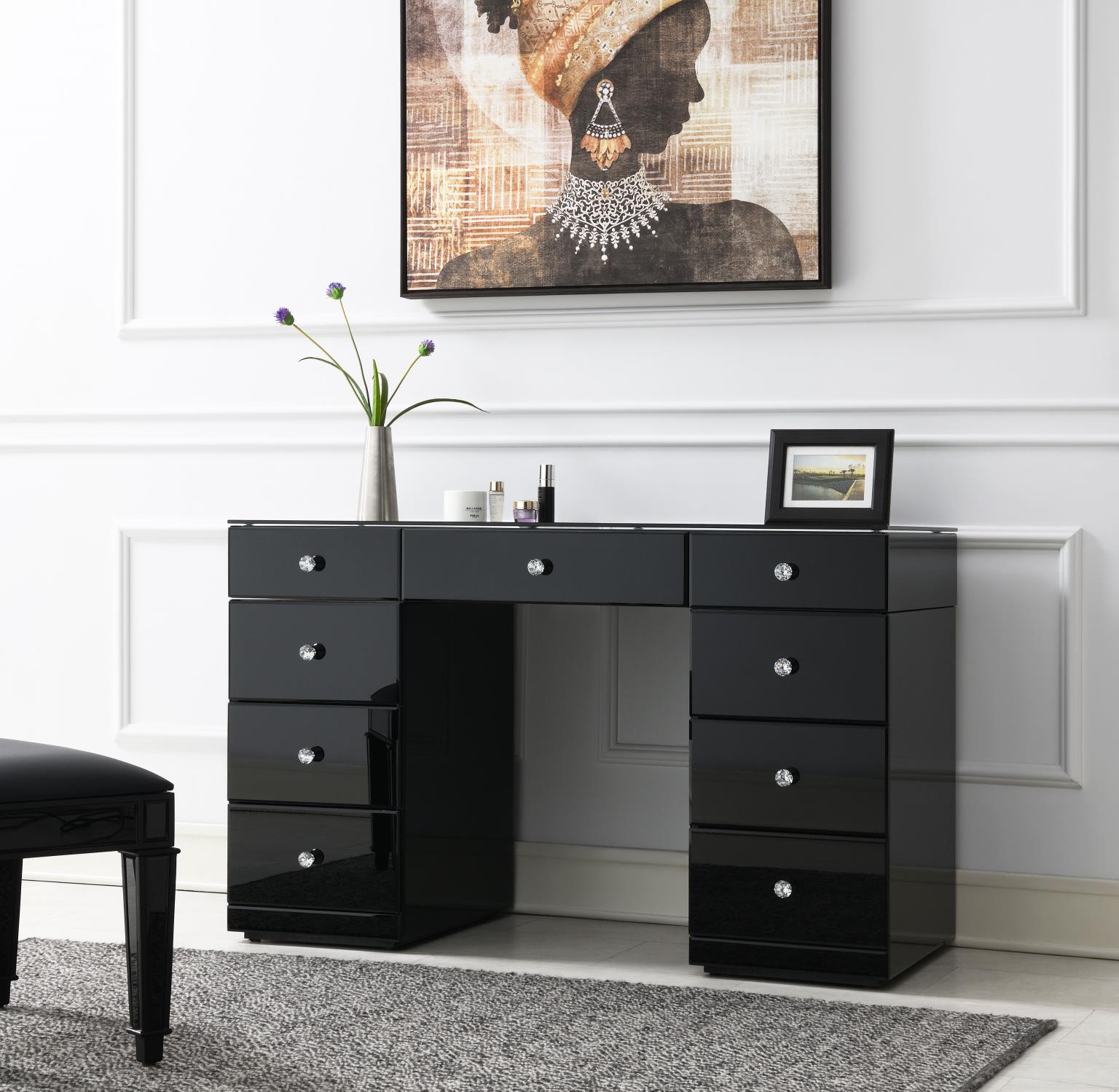 Glamour Vanity Set (Dresser + Mirror Bluetooth Speaker with Lights) — photo 4