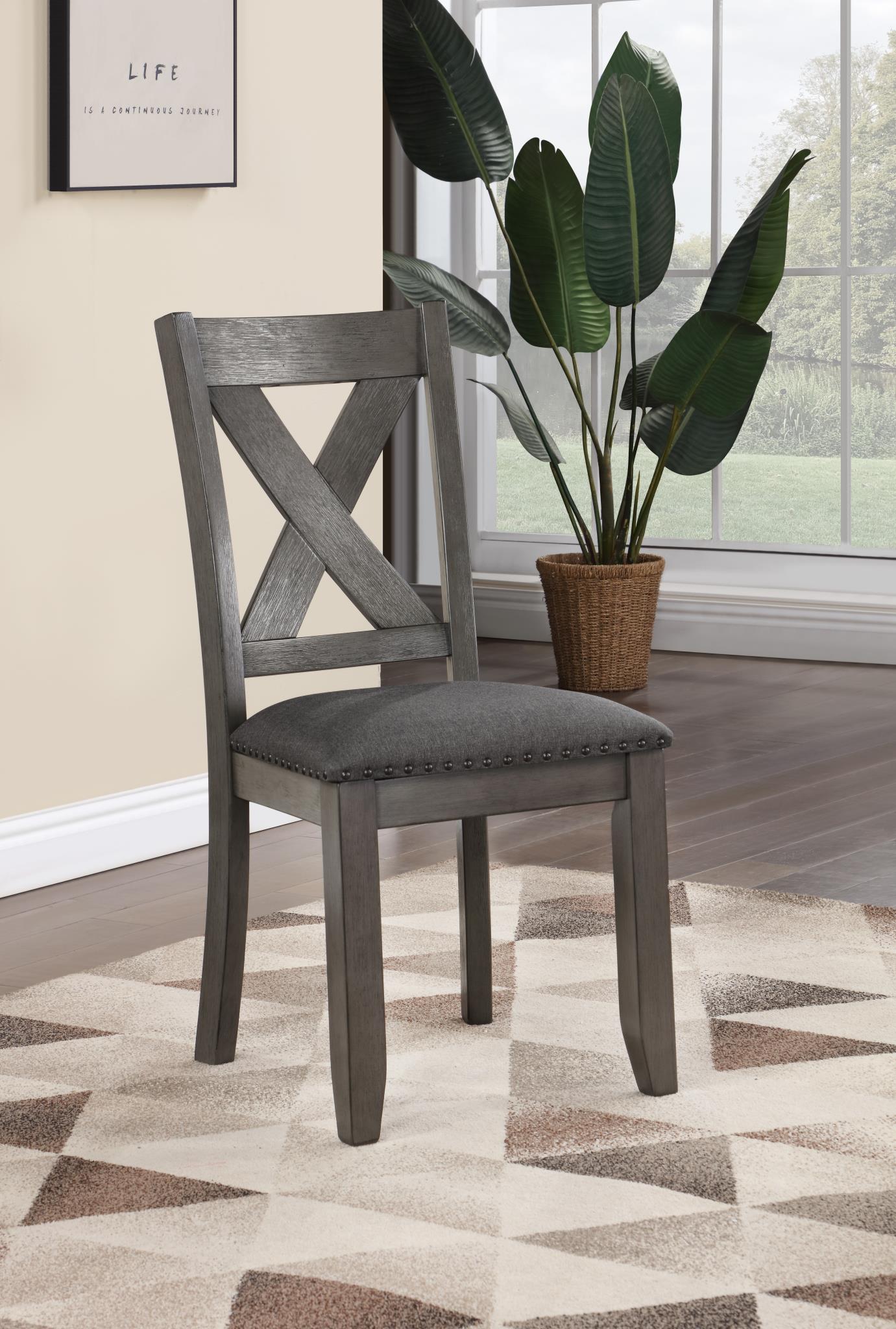 Gray Dining Table W/6 Side Chairs — photo 3