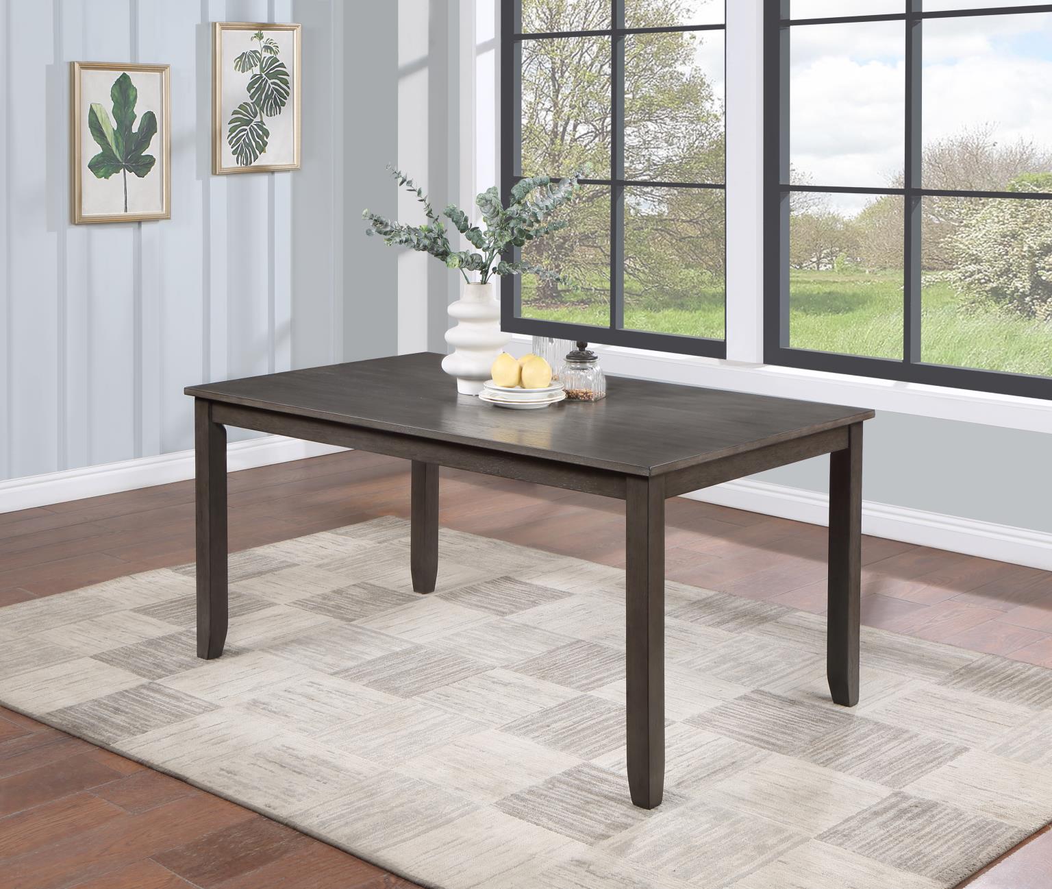 Gray Dining Table W/6 Side Chairs — photo 2