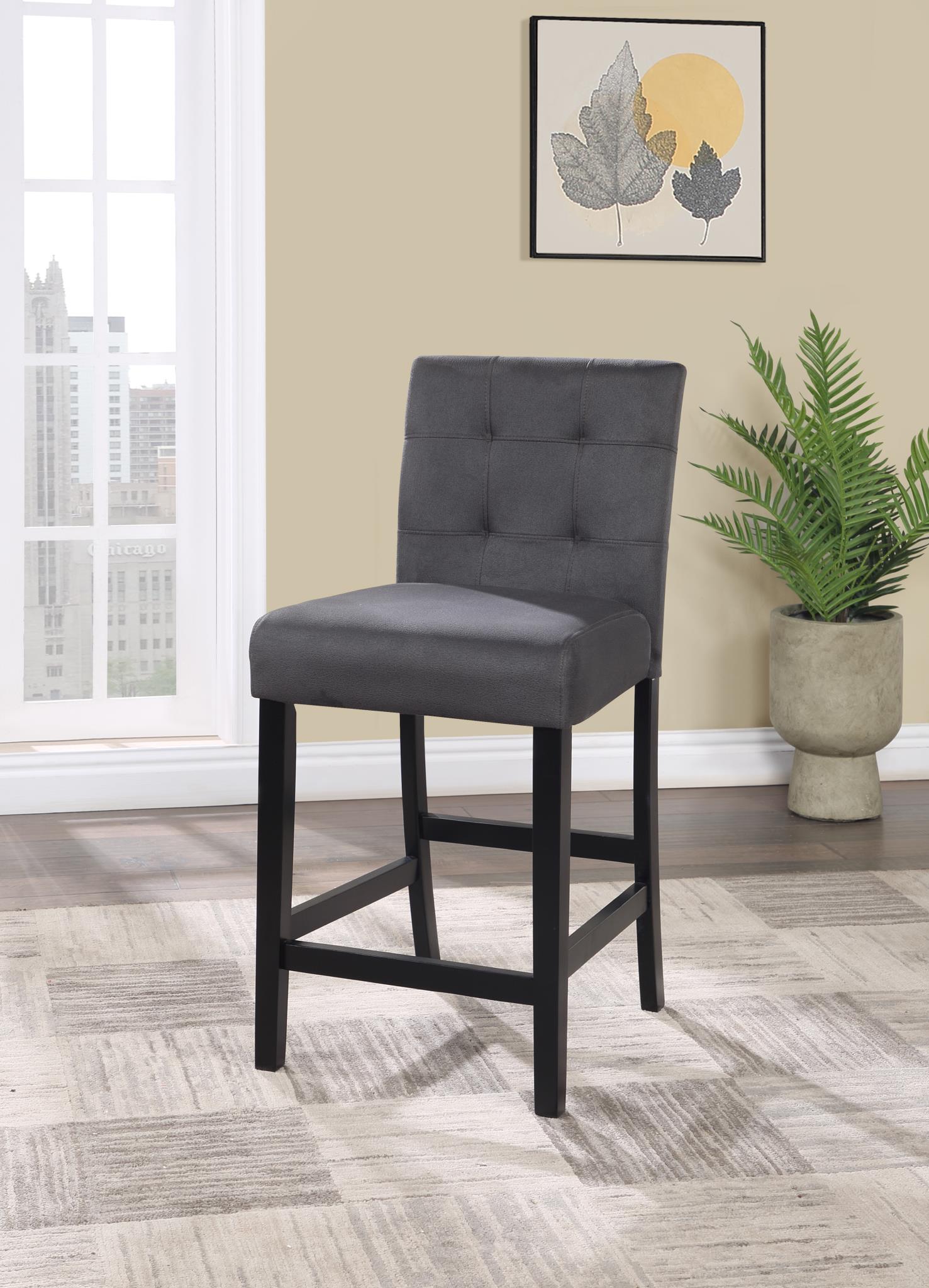 Gray Counter Table W/ 4 Chairs — photo 3