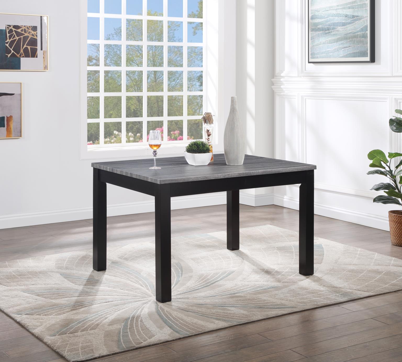 Gray Dining Table W/ 4 Chairs — photo 2