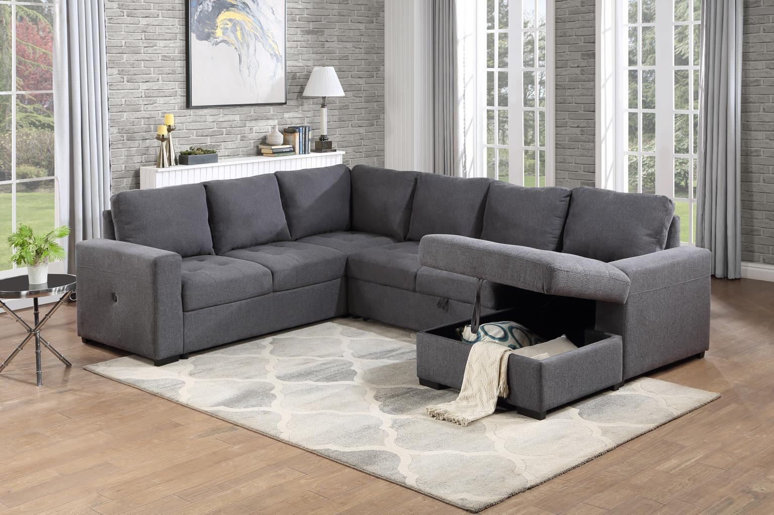 Gray 3 PC Sectional — photo 3