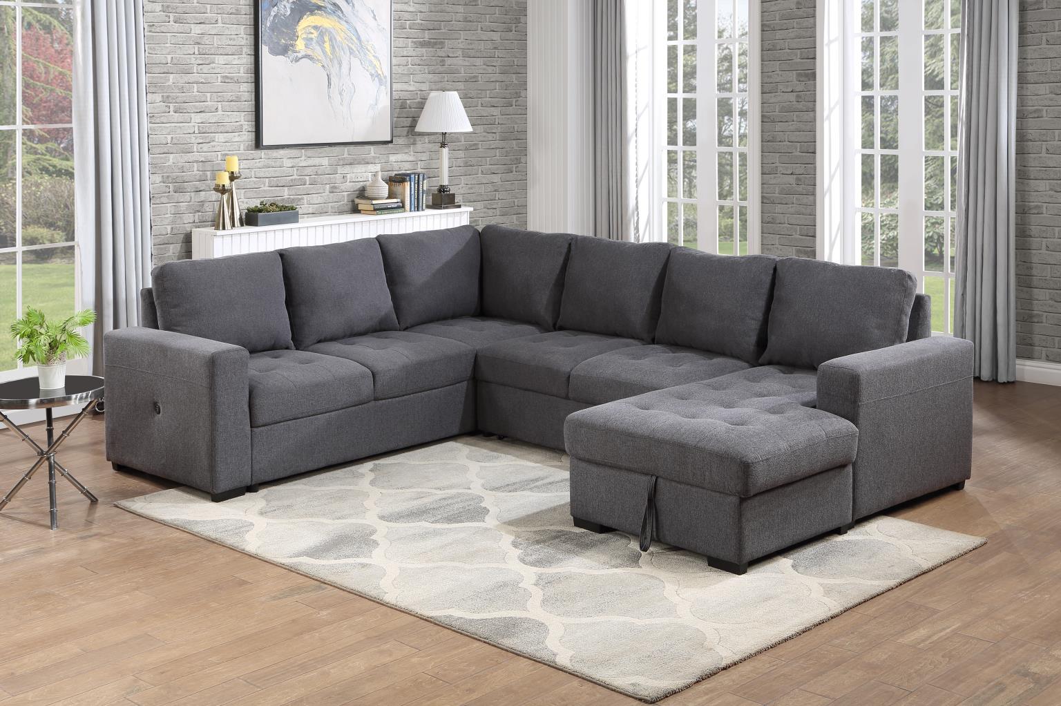Gray 3 PC Sectional — photo 4