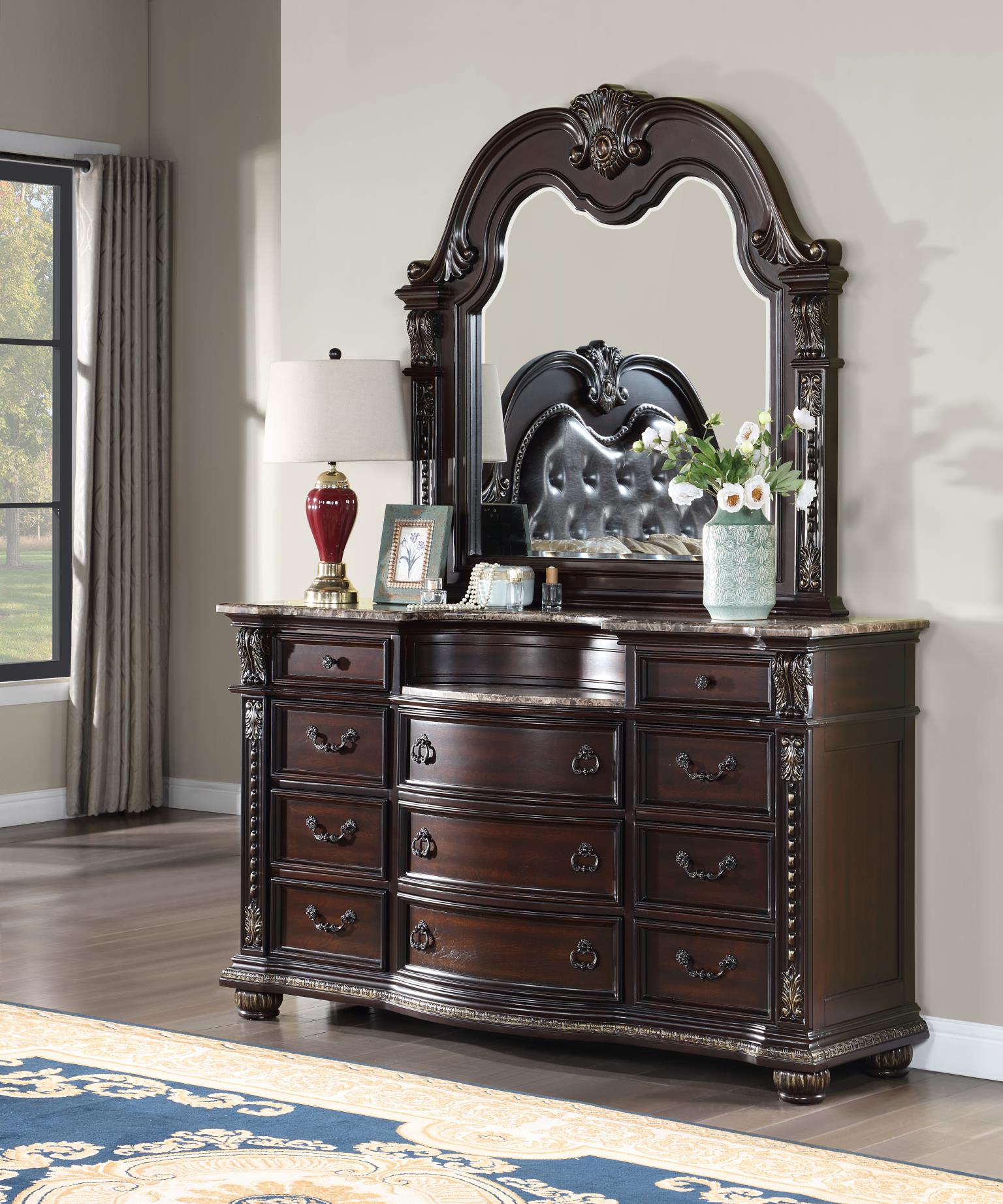 King Bed Frame - Dresser - Mirror - Chest - Nightstand — photo 5
