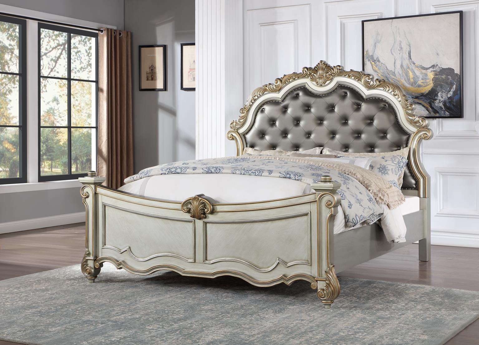 King Bed Frame - Dresser - Mirror - Chest - Nightstand — photo 2