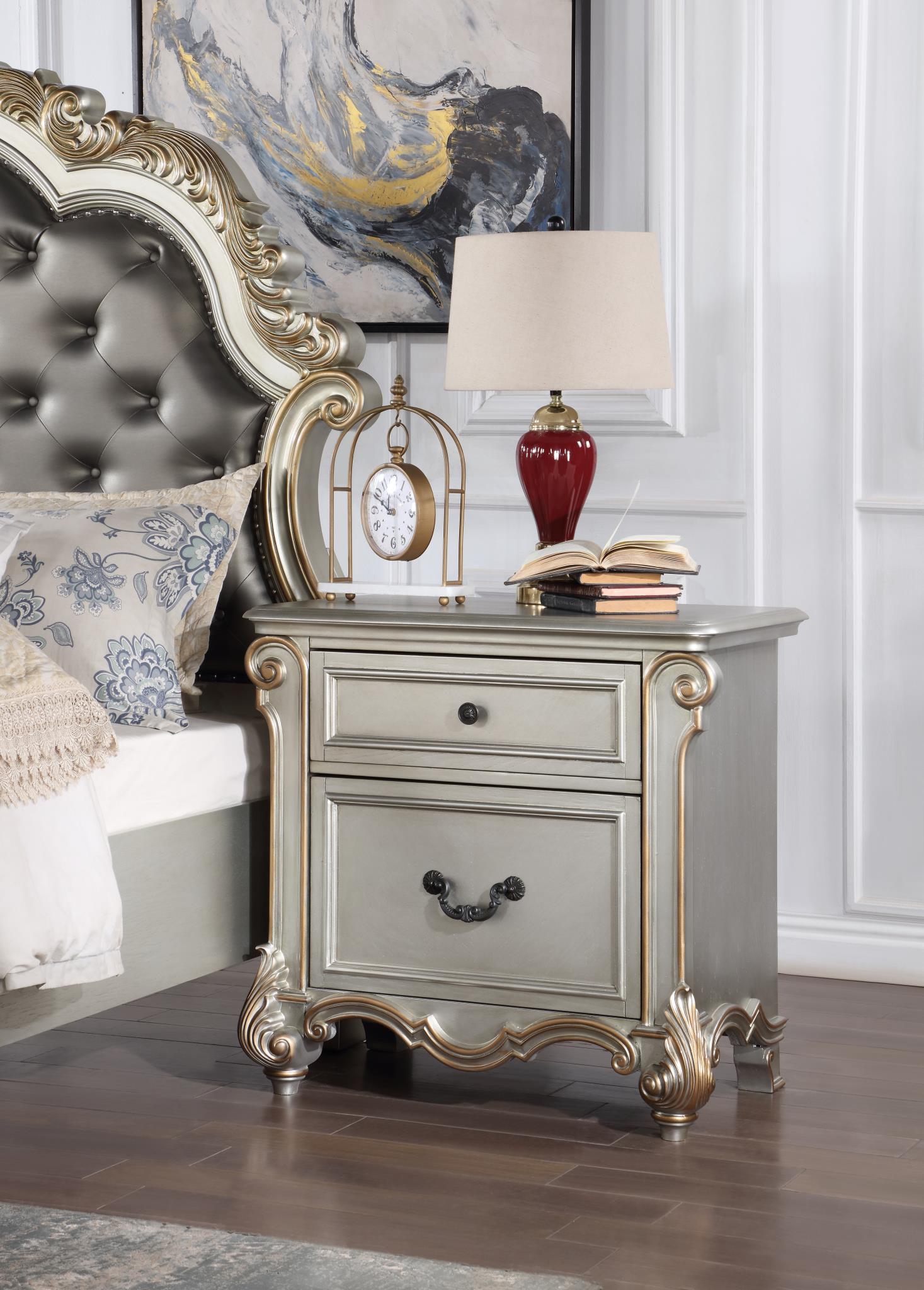 King Bed Frame - Dresser - Mirror - Chest - Nightstand — photo 5