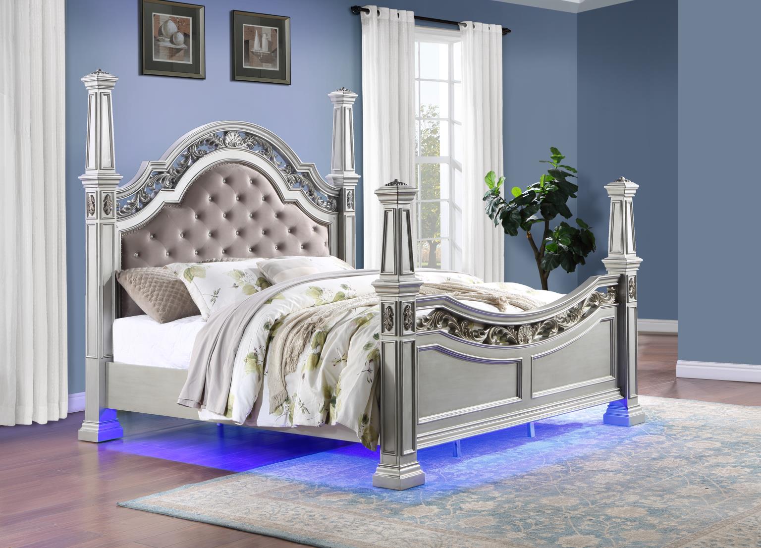 King Bed Frame - Dresser - Mirror - Chest - Nightstand — photo 3
