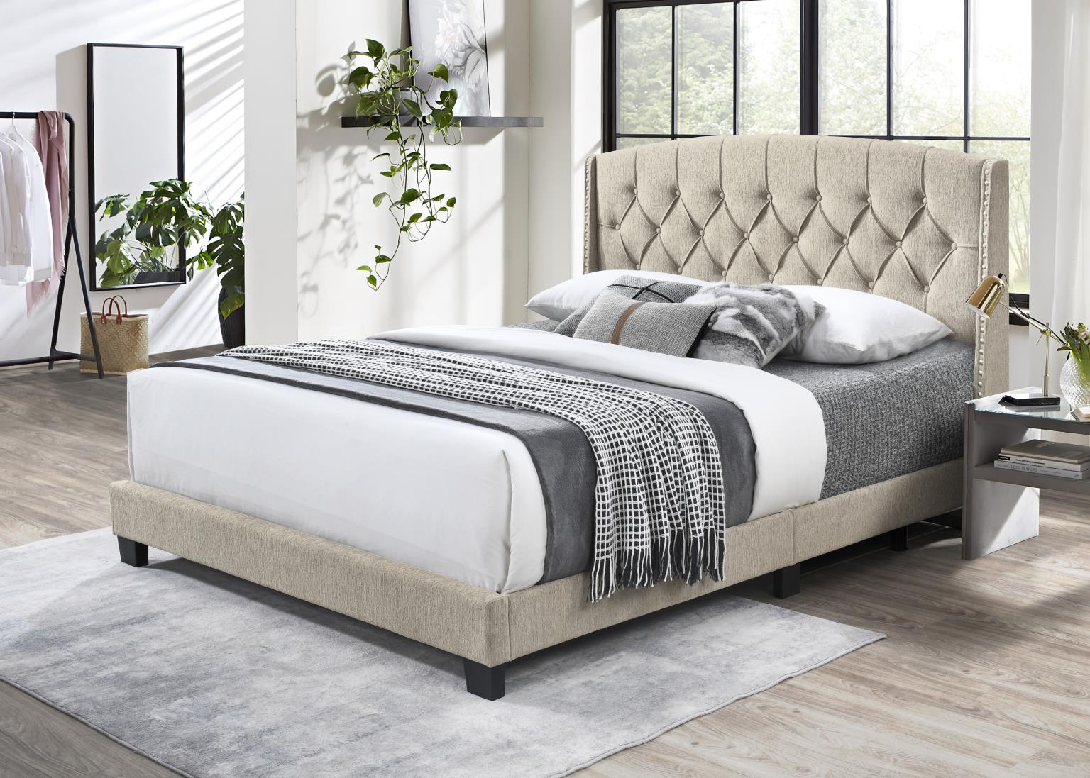Beige Bed