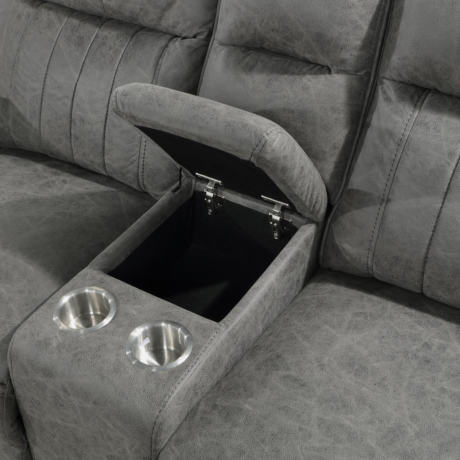 Gray Motion Loveseat — photo 9