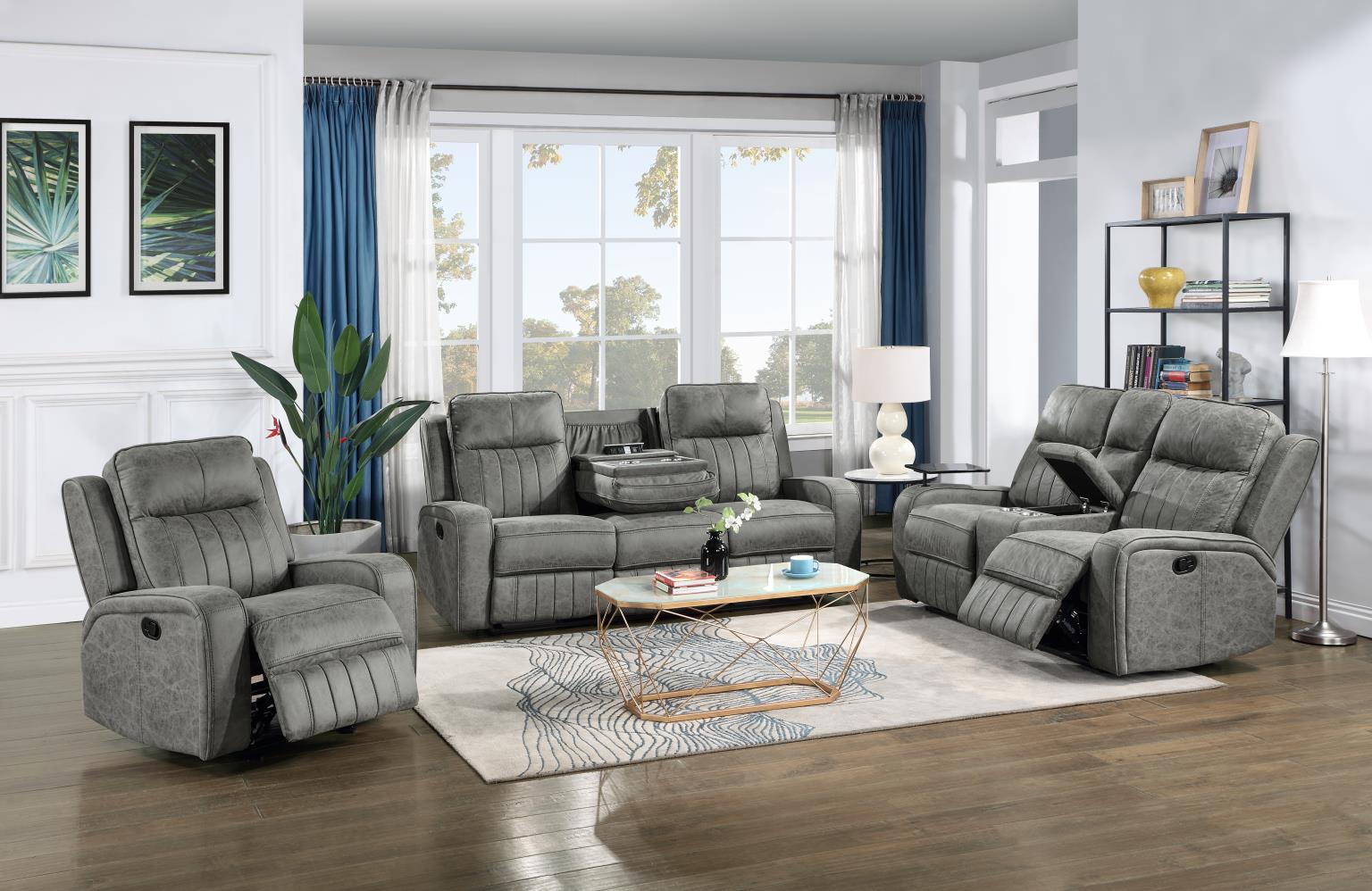 Gray Motion Loveseat — photo 3