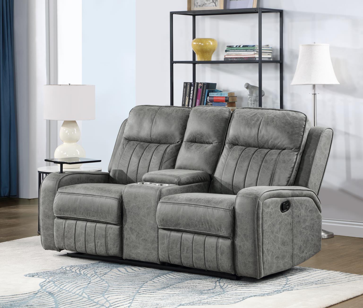 Gray Motion Loveseat — photo 6