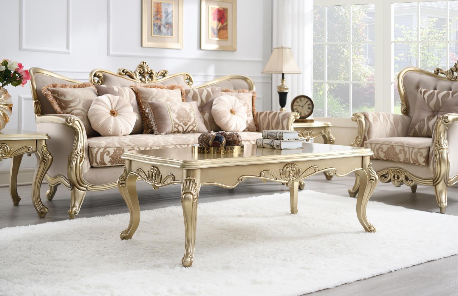 Traditional Champagne Gold Table — photo 3