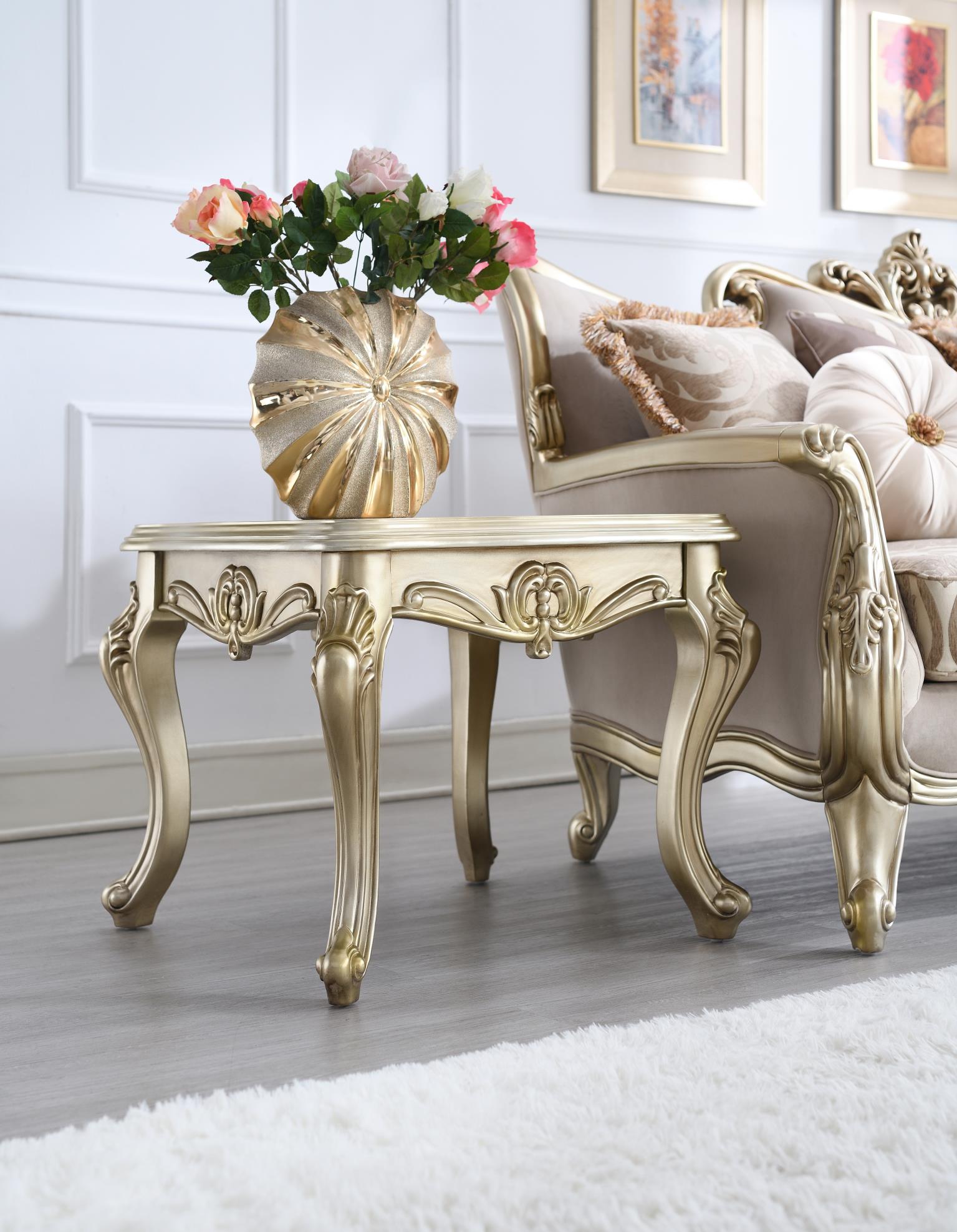 Traditional Champagne Gold Table — photo 6