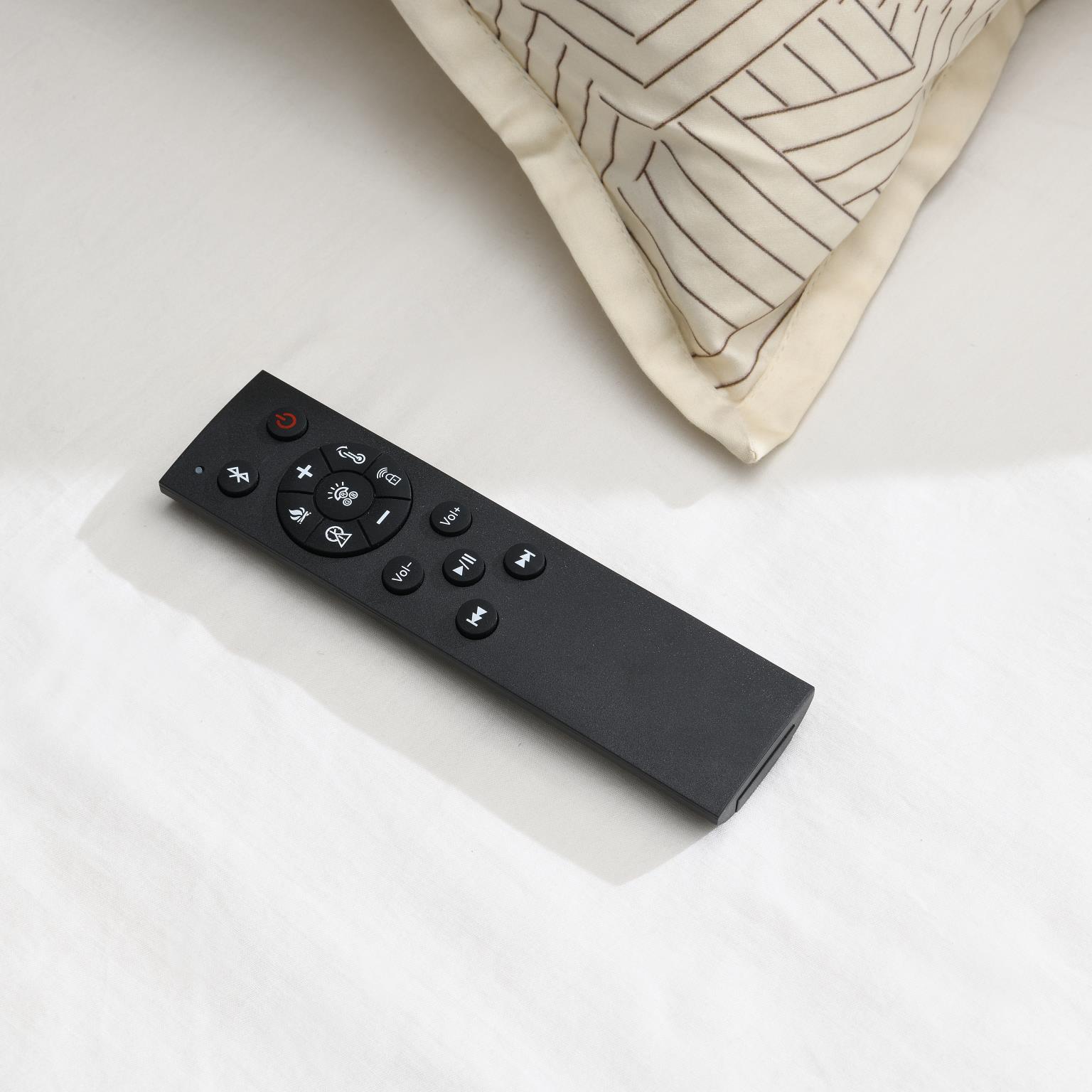 Gray Velvet Bed W Fireplace Bluetooth Speaker USB — photo 6