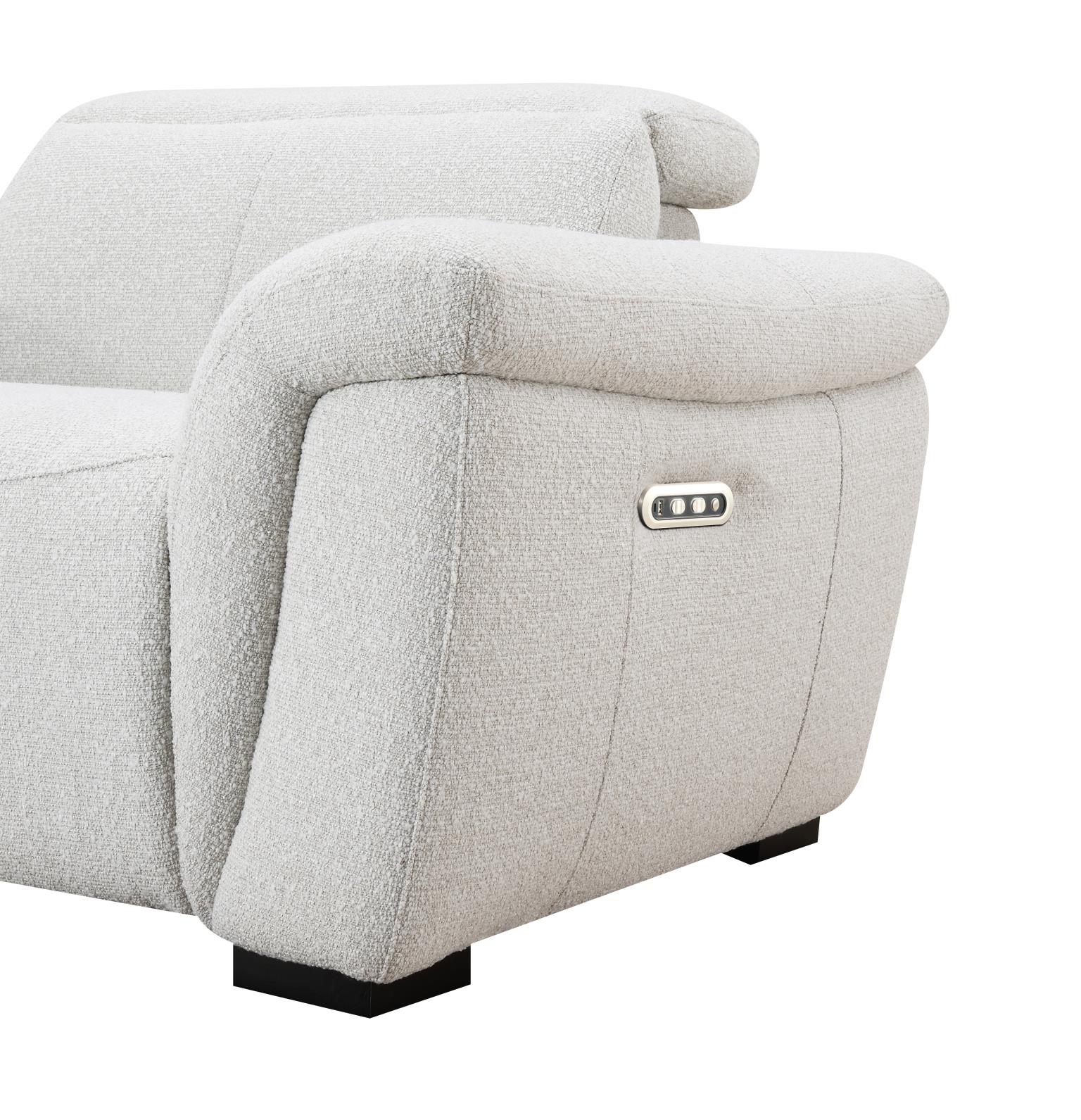 6 PC Beige Power Reclining Sectional W/Power Headrest — photo 3