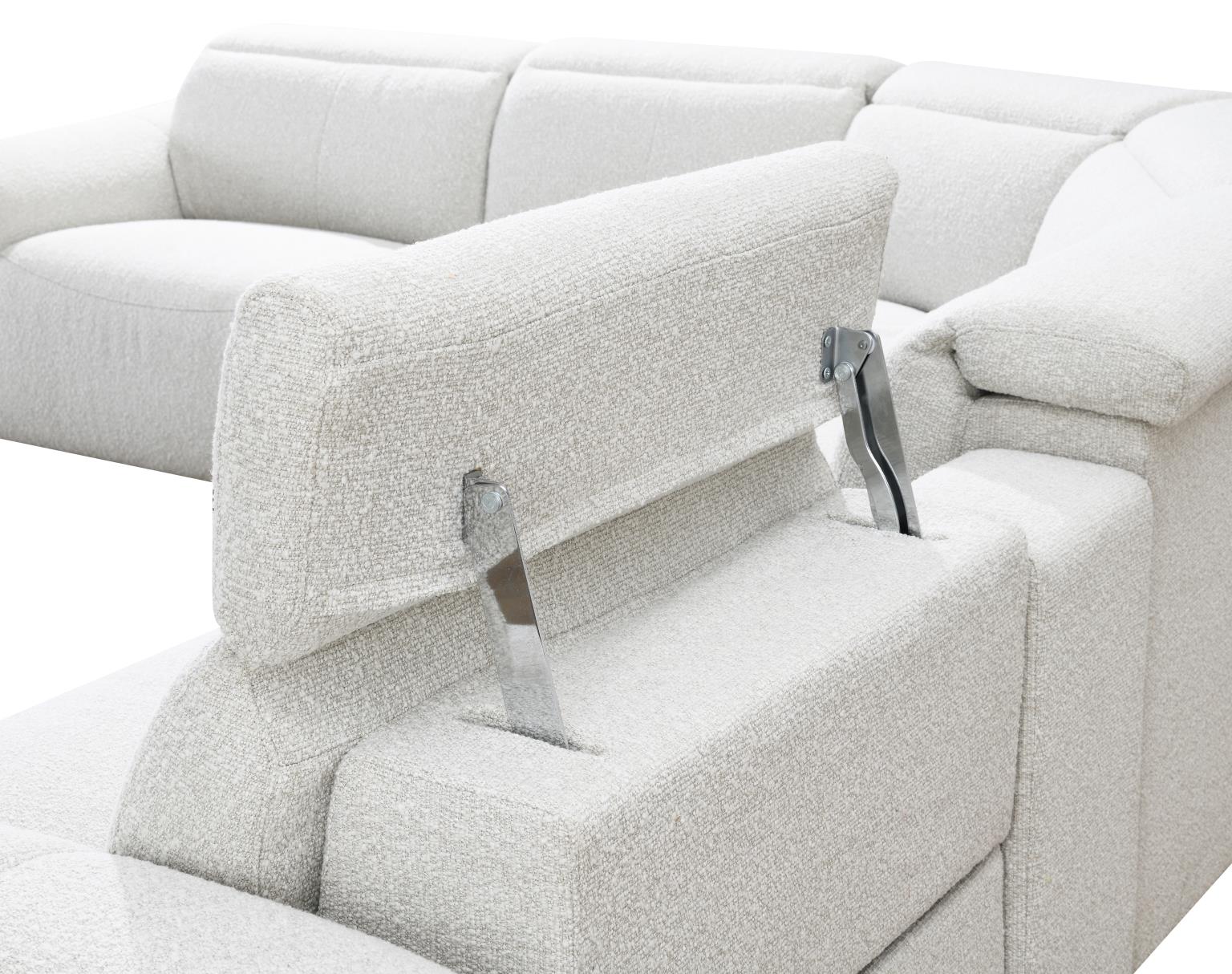 6 PC Beige Power Reclining Sectional W/Power Headrest — photo 4