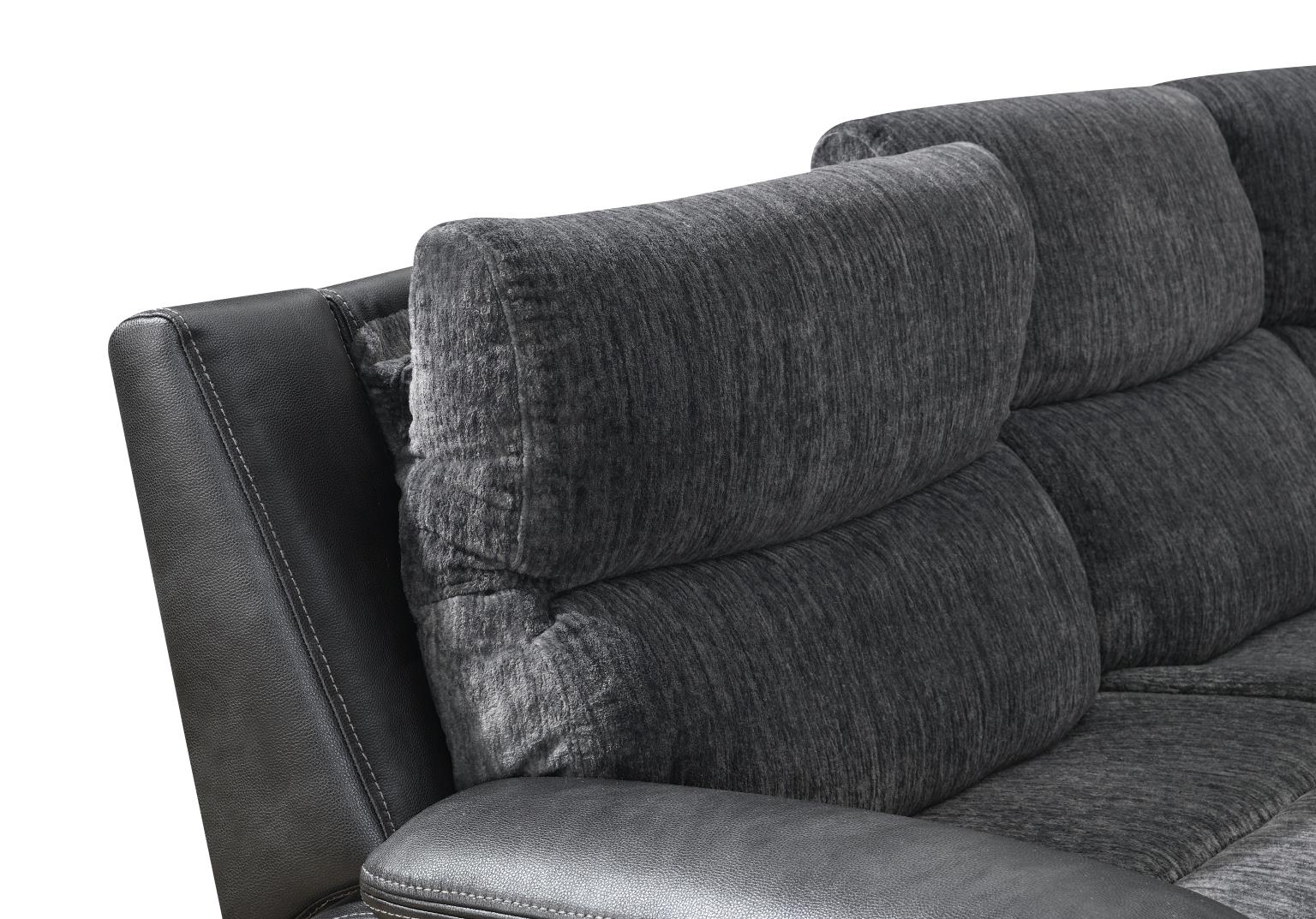 6 PC Dark Gray Power Reclining Sectional W/Power Headrest — photo 5