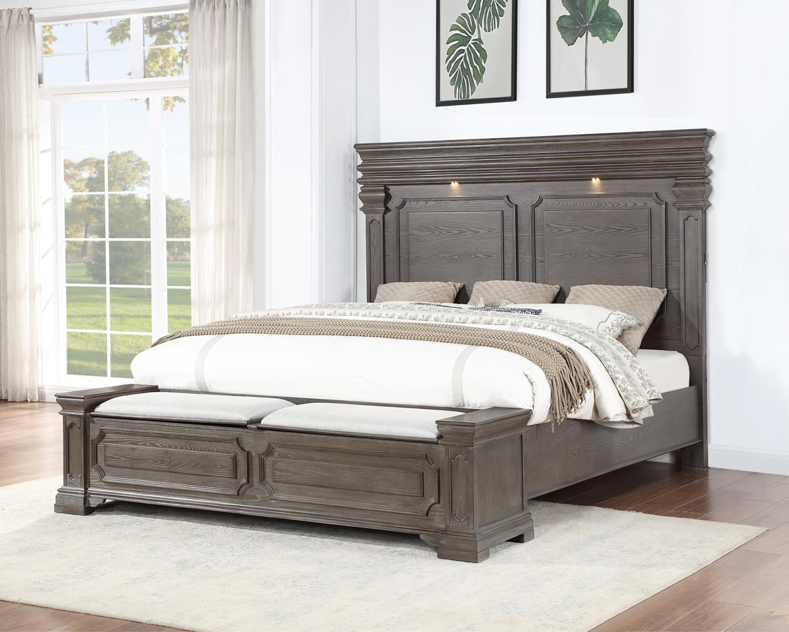 King Bed Frame - Dresser - Mirror - Chest - Nightstand — photo 4
