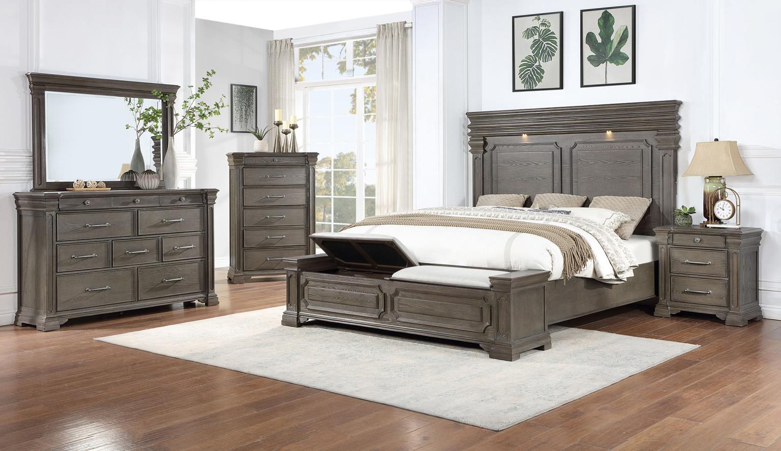 King Bed Frame - Dresser - Mirror - Chest - Nightstand — photo 3